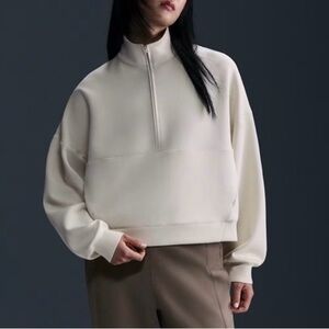 Nike Beige Dri-FIT Quarter-Zip Pullover